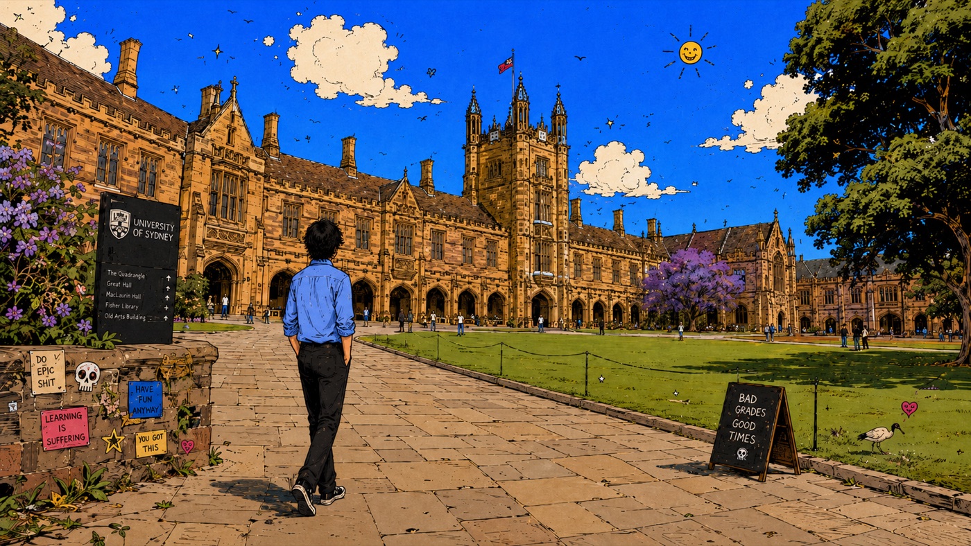 University of Sydney campus illustration
