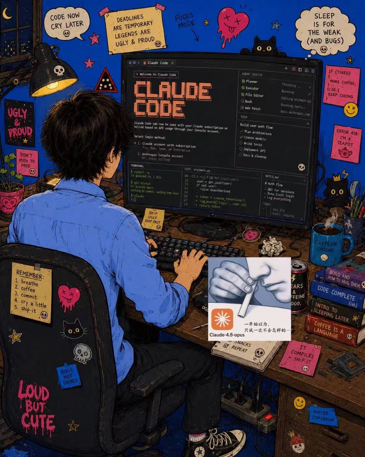 Claude Code workspace illustration